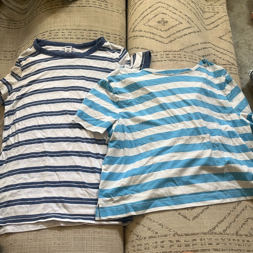 Blue striped shirts women’s small